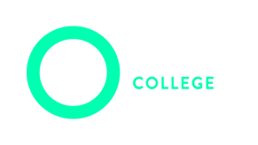 College RGB Logo White Oaklands